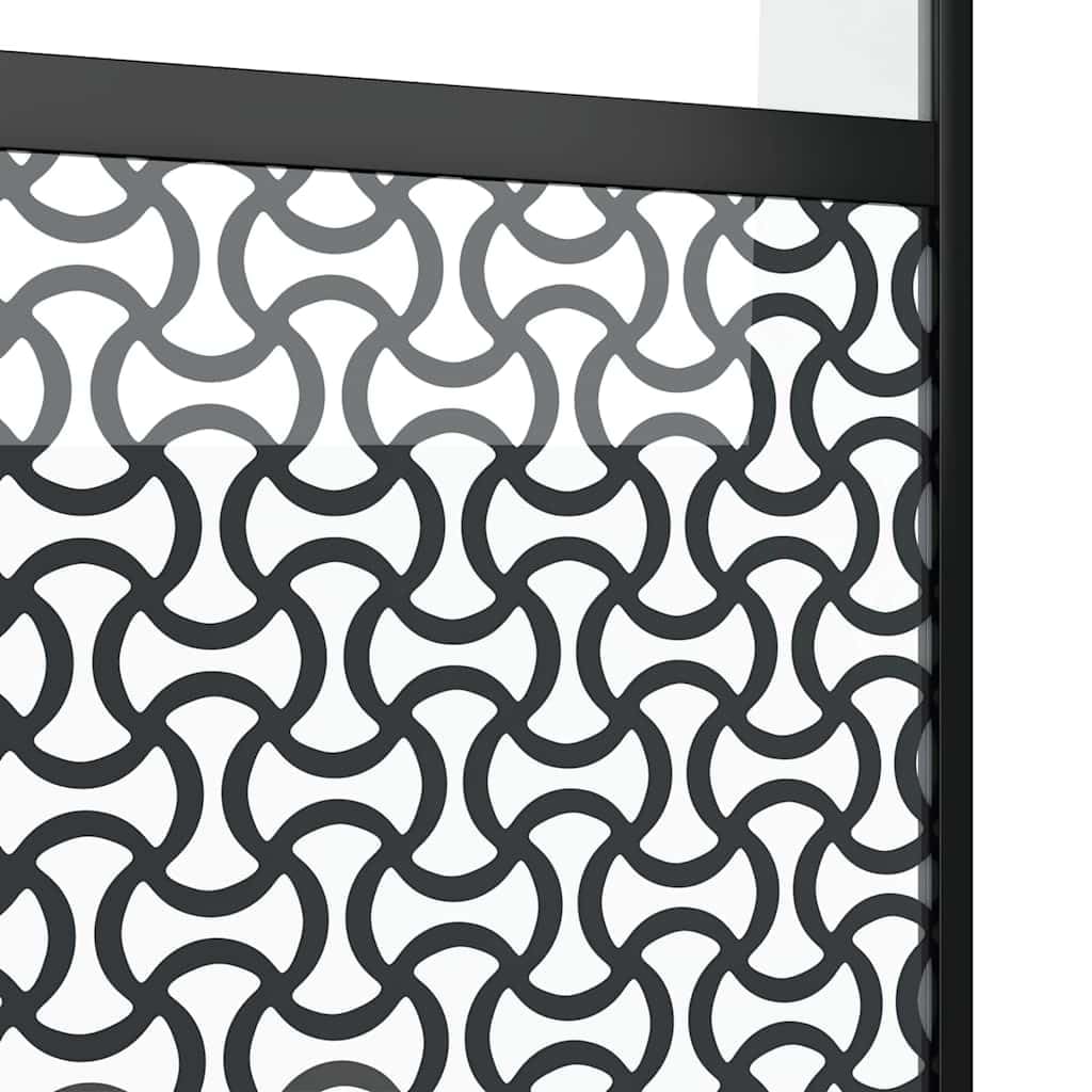 vidaXL Puerta de Vidrio 90 x 2 x 205 cm Aluminio Negro