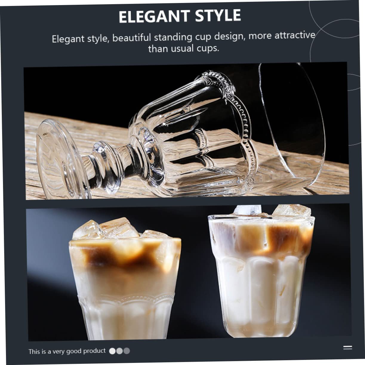 Ciotole da dessert in vetro, tazze da dessert, 2 pezzi Coppa gelato Contenitore for bevande Tazza da caffè trasparente Ciotola for frutta con piedi Snack Piatto for gioielli Ciotola for gelato Tazza S
