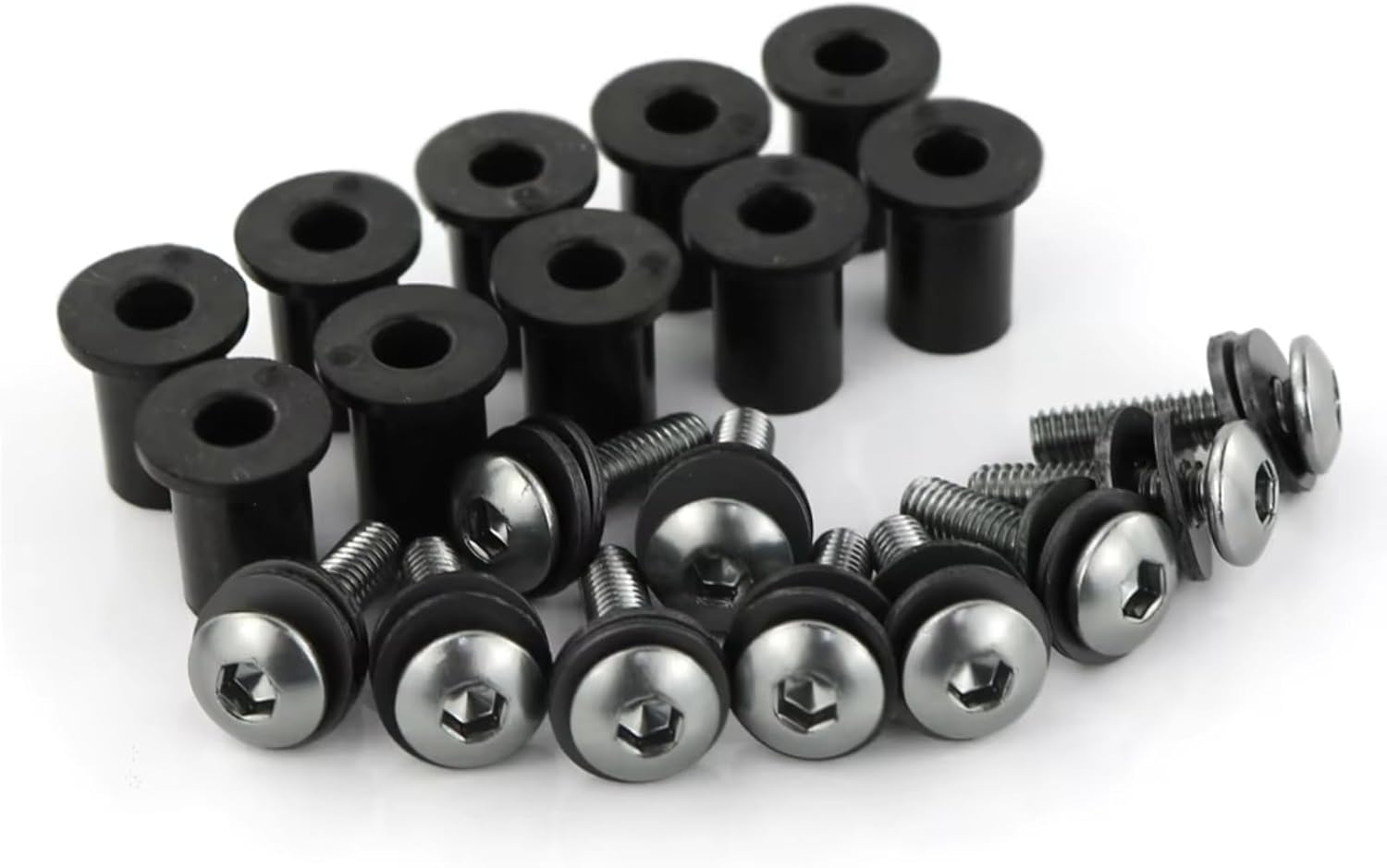 モトファスナー Compatible With Aprilia For RS125 1999-2019 オートバイ用ボルトとナットセ