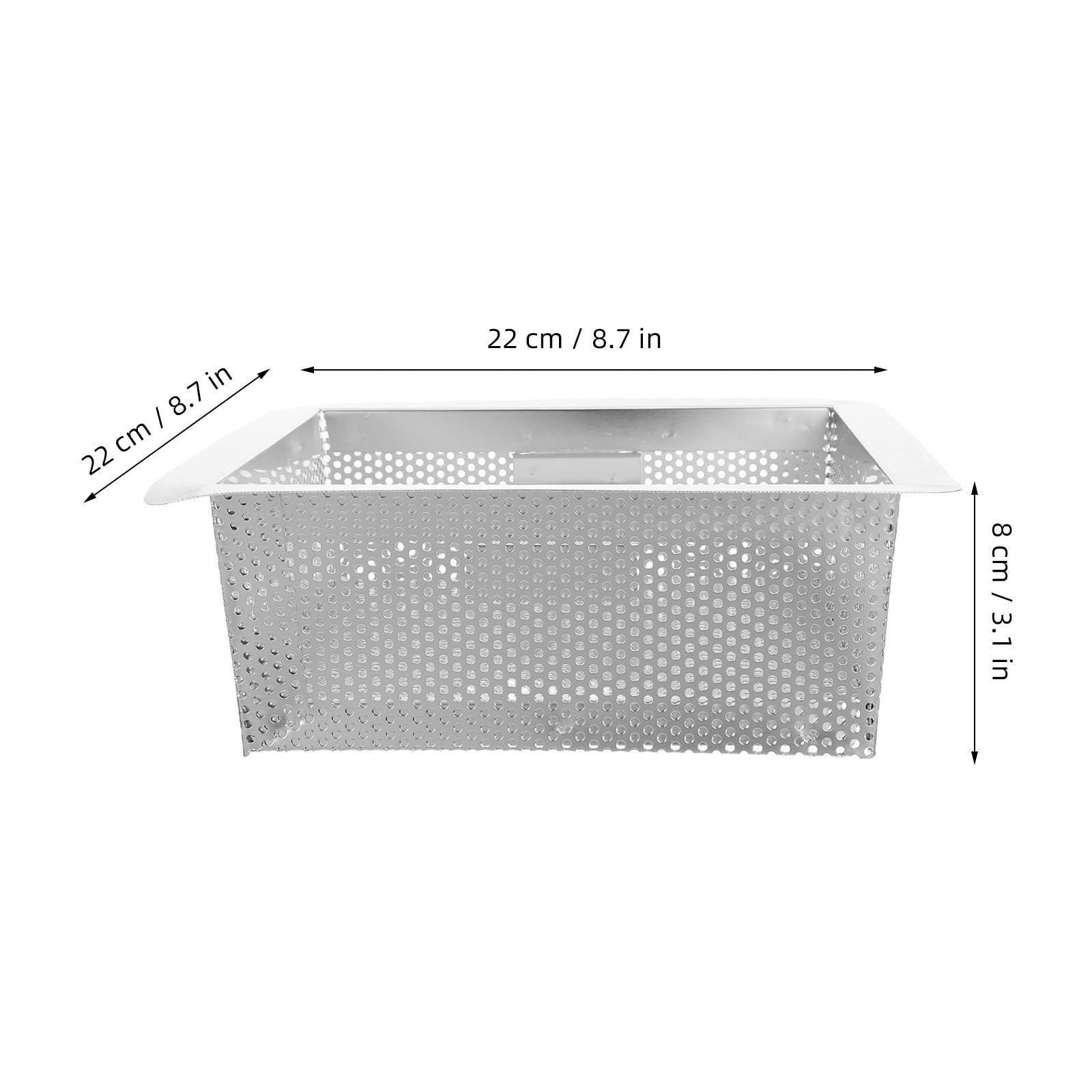 SOIMISS Filtro Scarico Pavimento Quadrato in Acciaio Inox 8,7x8,7x3,2