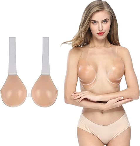 Conceal Lift Bra, Invisilift, sujetador de silicona adhesivo elevador, cinta adhesiva de silicona con correa, Flesh Color, H