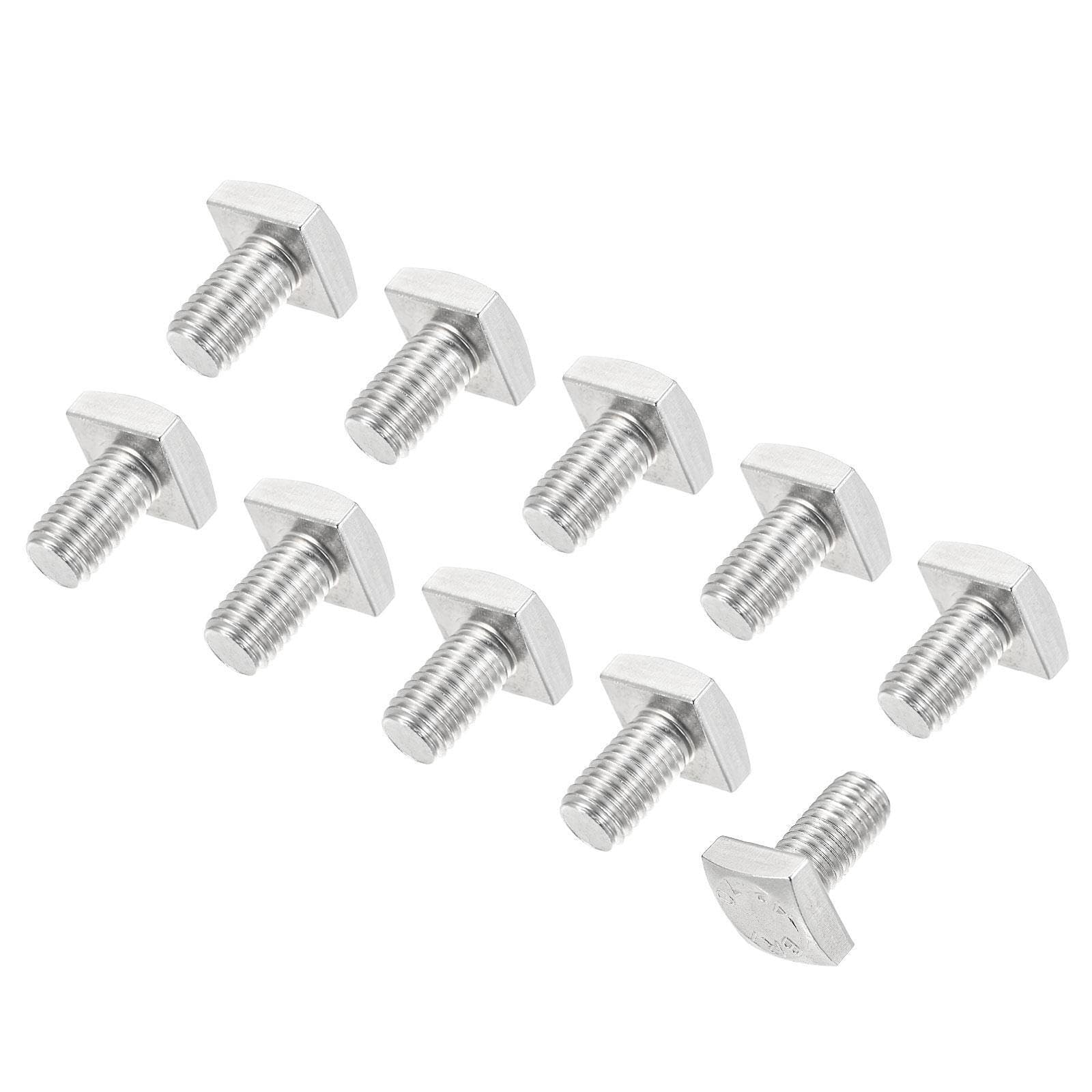 Tool Parts and Accessories Square Head Bolt 10pcs M6x10mm 304 Stainless Steel Grade C Square Screw (#CN-140824-14046)