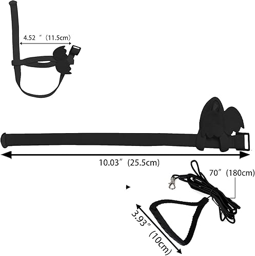 Vista 31 de Dnoifne Arnés y correa de loro, diseño de entrenamiento ajustable antimordida, cuerda de nailon con linda ala para loros, adecuado para Alexandrine