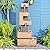 47.2" Garden Water Fountain Outdoor Large - 4 Tired Modern Indoor Outdoor Fountains and Waterfalls with LED Lights Pump for Garden Patio Backyard Porch Home Art Decor