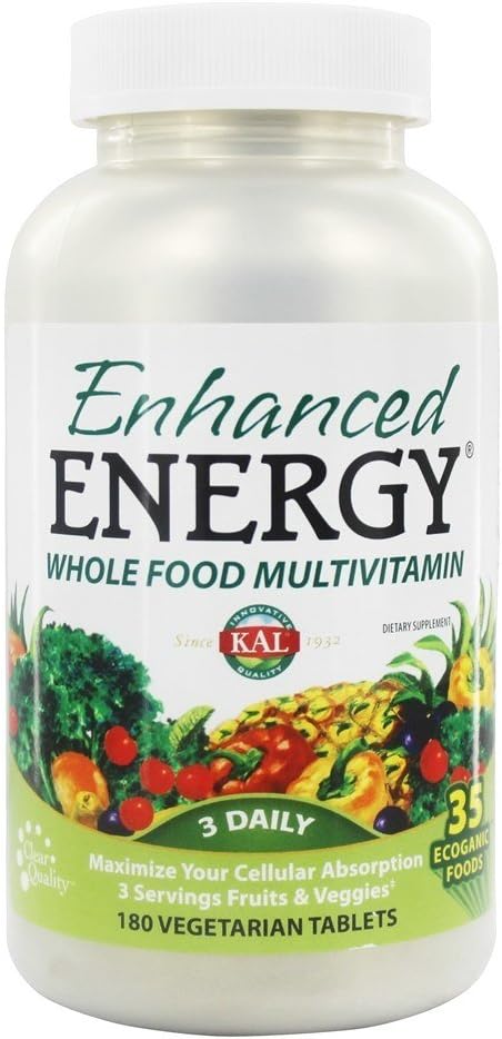 Kal - Enhanced Energy Whole Food Multivitamin 180 Vegetarian Tablets