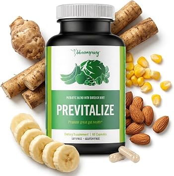 BB Company Previtalize | Prebiotics for Women, Prebiotic Fiber for Gut Health, Digestive Health | Food for Good Probiotics | Complement to Probiotics & Provitalize | Packaging Vary | 60 Ct