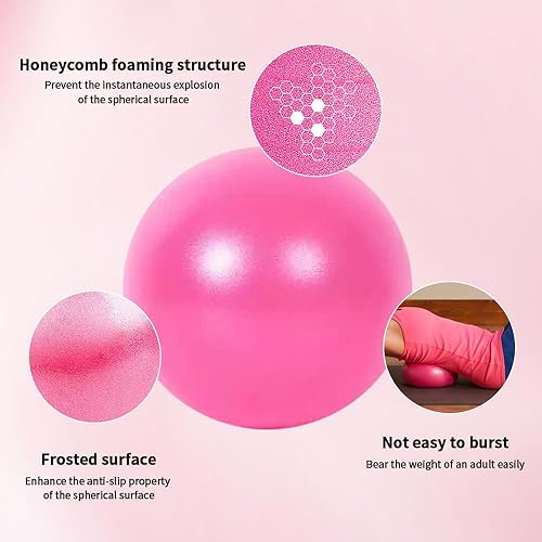 Miniatura 4 de Pilates Ring and Ball Set, 6 Pcs Home Pilates Kit with 13 Circle Circle Yoga Ring 3 Resistance Bands 9.8 Pilates Ball Pilates Grip Socks, Pilates