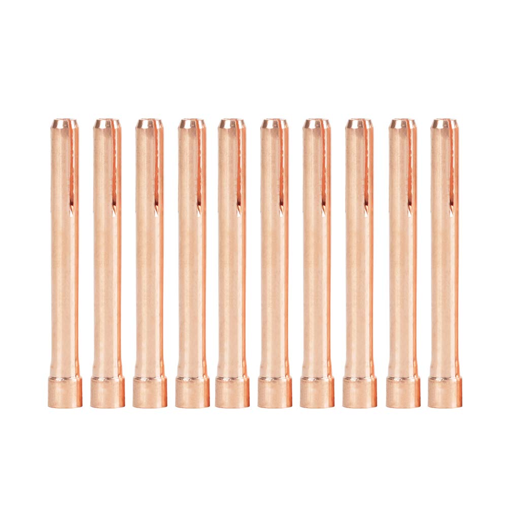 LANTRO JS 10Pcs 10N24 2.4mm TIG Collet Tips for WP-17/18/26, Welding Torch Accessories Kit TIG Welding Torch Series