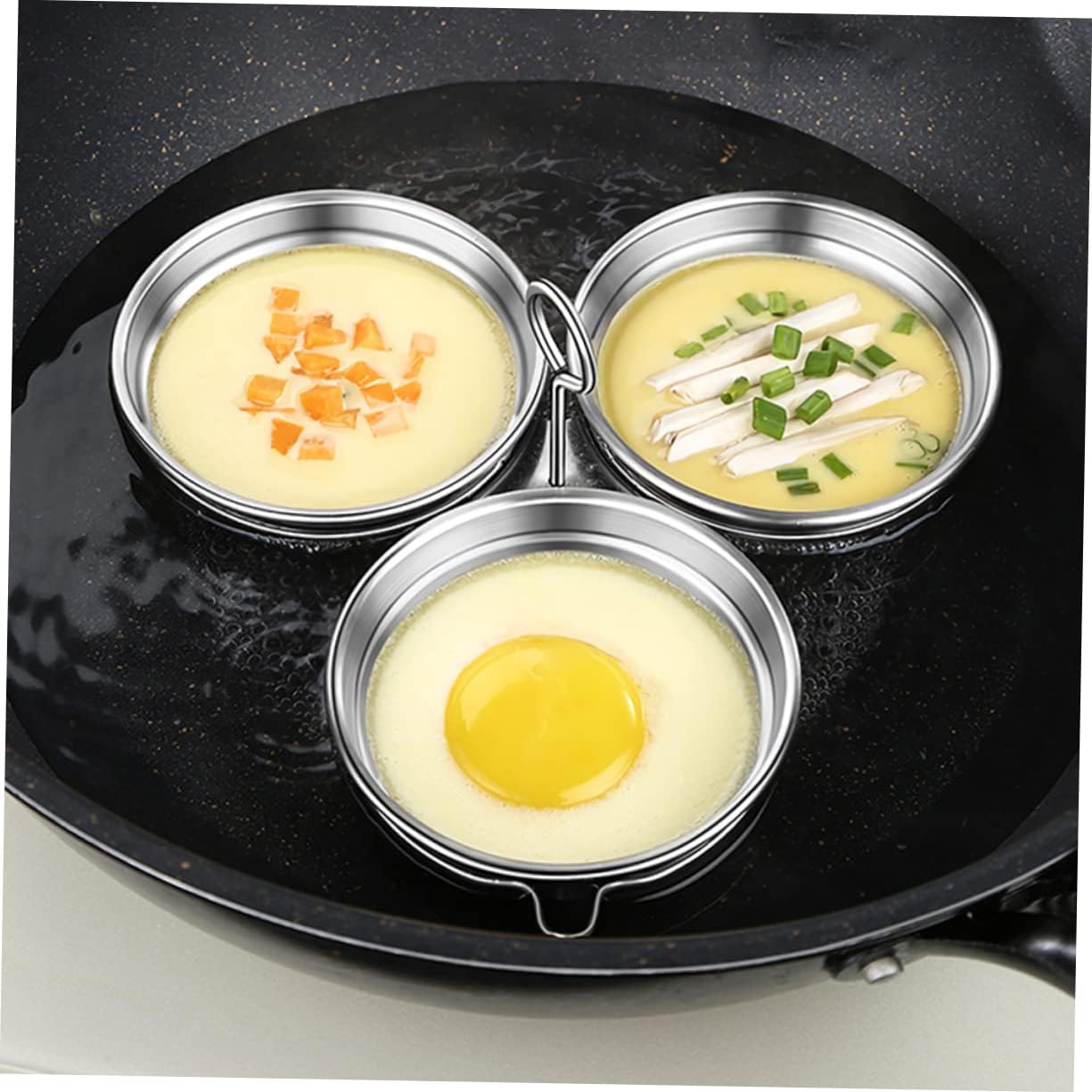 Stainless Steel Egg Poacher Mold for Home Cooking Non-stick Egg Boiling Cooker Easy Demoulding Cleaning for and Steamed Dishes Material