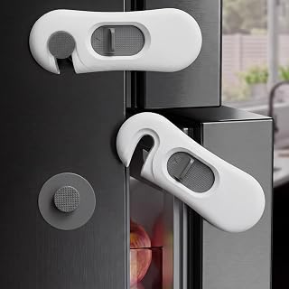 Fridge Locks for Kids Strong Adhesive: 98.7% Kid-Safe, Family-Tested Lock | Designed For Family Kitchens With 98.7% Stick Success — Stops Toddlers From Yanking Fridge Doors Open