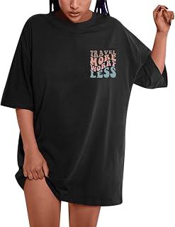Camiseta de verano informal para mujer, tallas grandes, blusas, camiseta con impresión en la espalda, cuello redondo, elegante, túnica, blusas, camisetas básicas