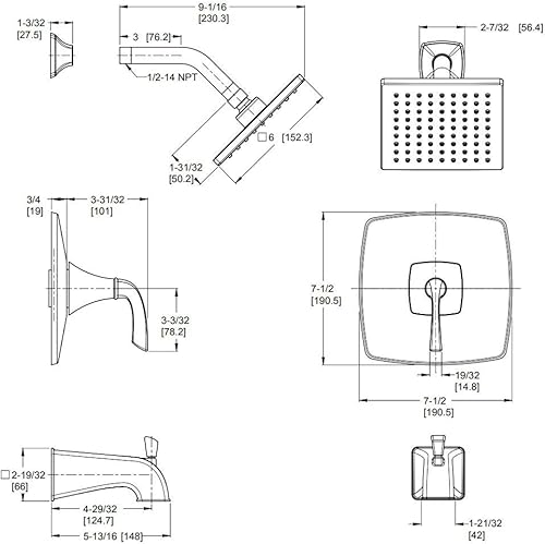 Miniatura 7 de Pfister LG898BSC LG89-8BSC Bronson - Molde para bañera y ducha con 1 manija en cromo pulido, 3 agujeros