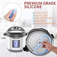 Vista 4 de Anillo de sellado de silicona para anillo de sellado instantáneo de ollas de 6/5 cuartos de galón, azul cielo sabroso y rojo cereza dulce y salado