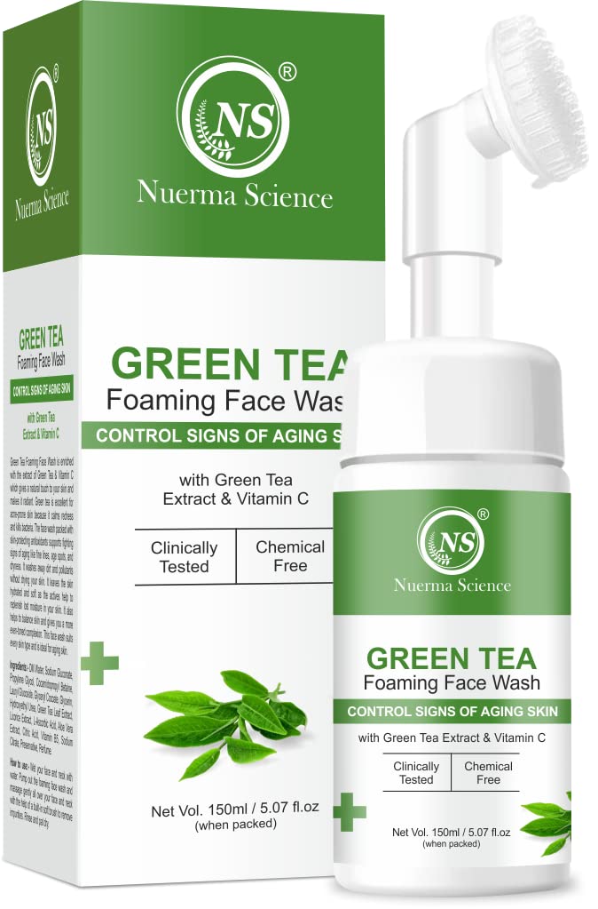 Nuerma Science Green Tea Foaming Face Wash with Vitamin C & Mulethi