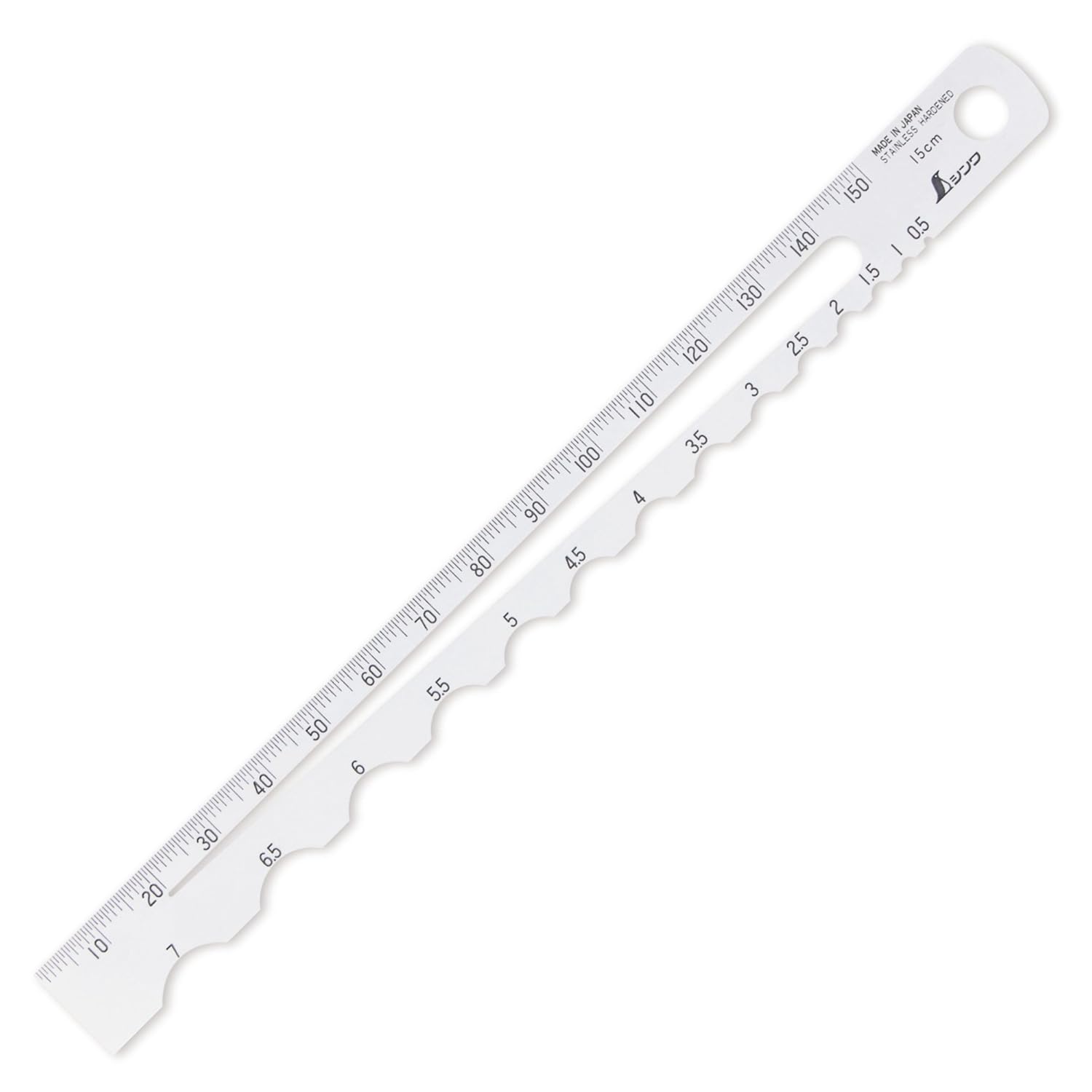Shinwa Sokutei Radius Scale A-1 R0.5-7 73570