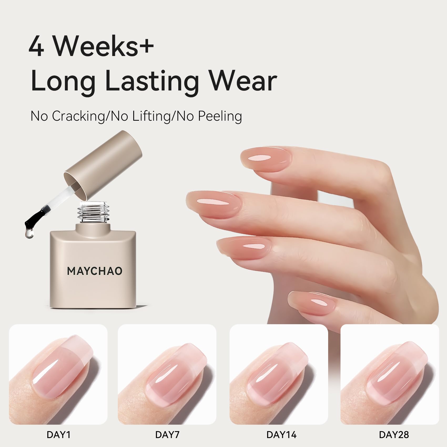 Amazon.com: MAYCHAO Nude Pink Builder Gel for Nails, 15ml Nail