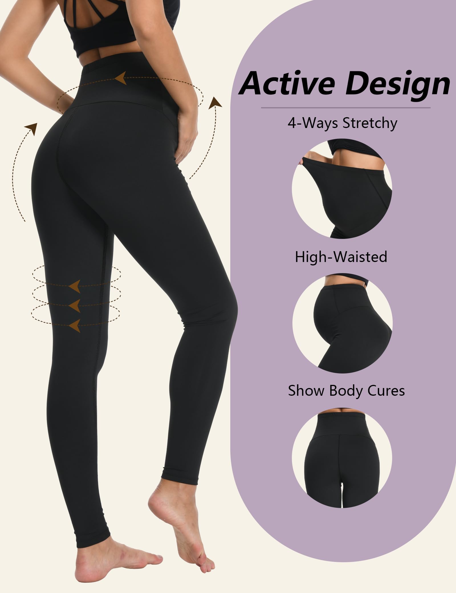Dalavch 4 Pack Women's Maternity Leggings Over The Belly High Waisted Black Yoga Workout Pregnancy Pants Activewear for Women 2 Black 1 Pink 1 Blue Small