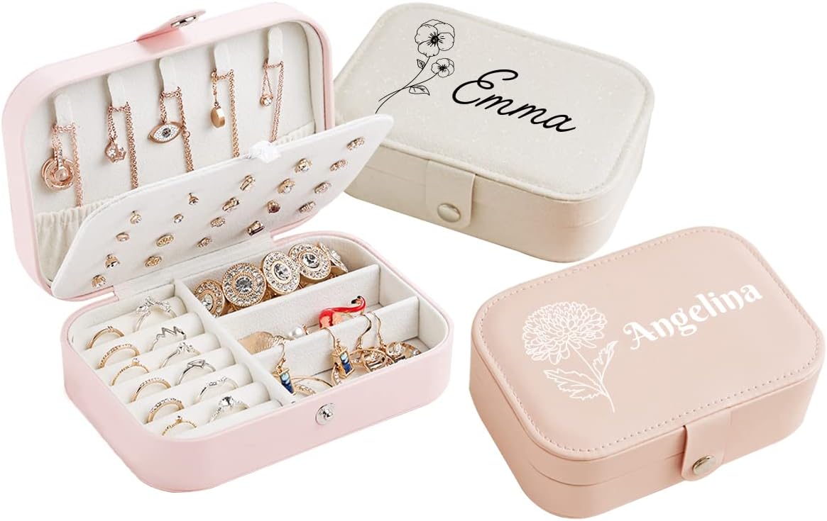 Custom Travel Jewelry Organizer, Jewelry Box, Ring Holder For Jewelry, Travel Accessories For Women, Jewerly Organizator, Bridesmaid Gifts