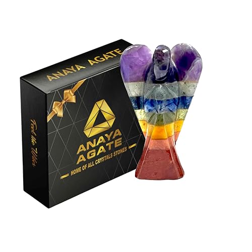 Miniatura 138 de Estatua de ángel de angelita de 2 pulgadas, hermosa piedra preciosa de ángel de la guarda, ángel de cristal natural, tallados a mano para promover