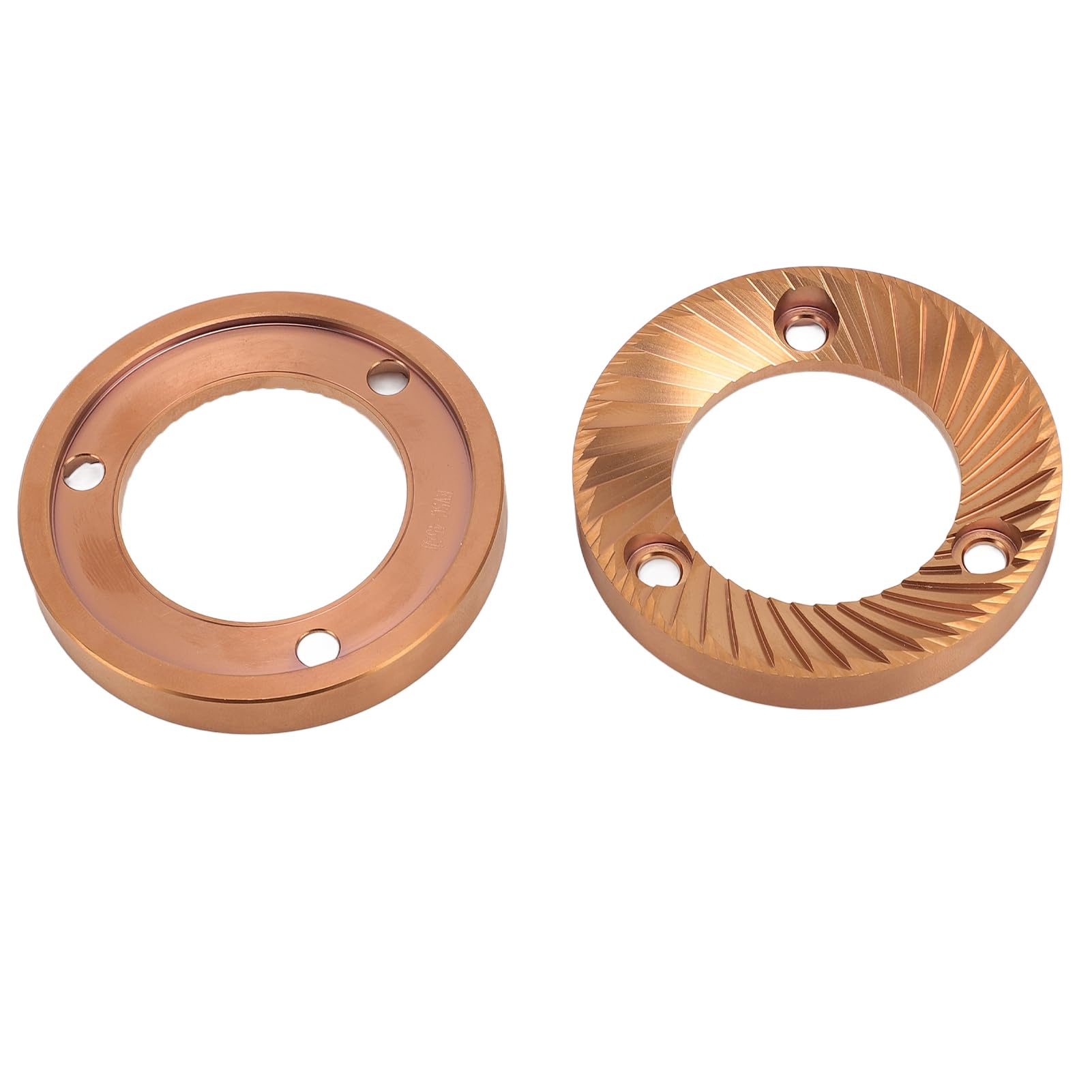Cryfokt Molinillo de café de Fresa Plana Chapado en Titanio de 64 Mm para un Sabor de café Limpio para el Hogar Barista Construcción de Acero para DF64 DF64P y Fellow Ode