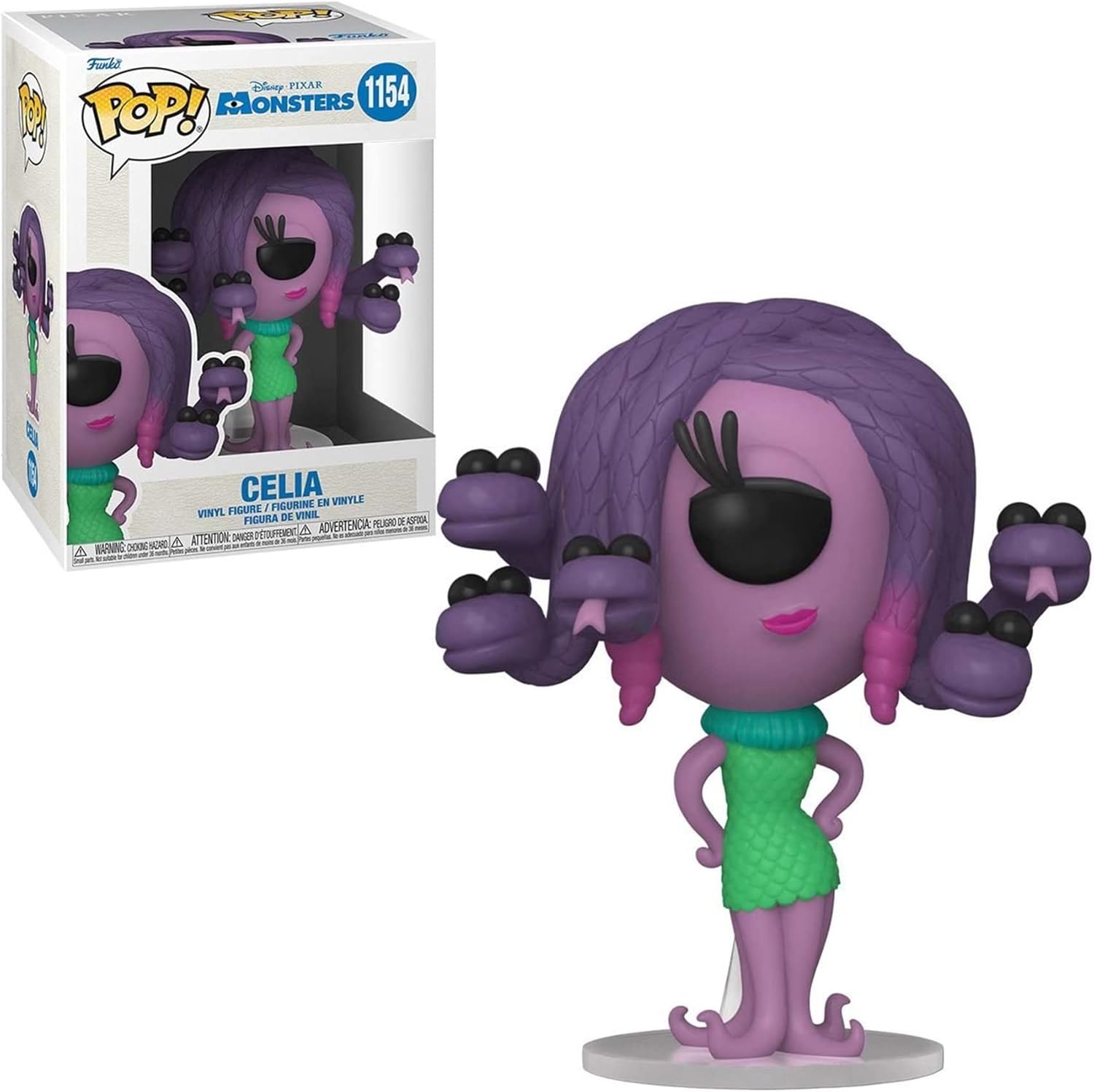POP Disney Pixar: Monsters Inc. 20th - Celia Funko Vinyl Figure (Bundled with Compatible Box Protector Case)