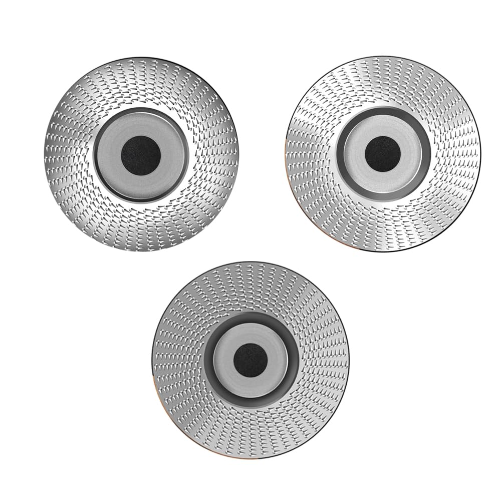 SagaSave 3 Pcs Wood Carving Disc Grinder Wheel Wood Shaping Wheel for Angle Grinders, Cutting Wheel Attachment (3 Styles)