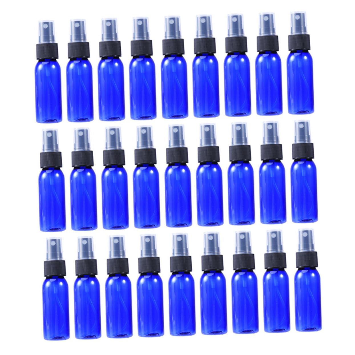 Botella de Perfume Recargable 30ml Pet Azul, 50 Piezas