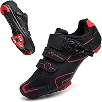 VICOGN Cycling Shoes for Men & Women - Peloton Compatible with Pre-Installed Look Delta Cleats, Breathable Clip-In Road Bike Shoes
