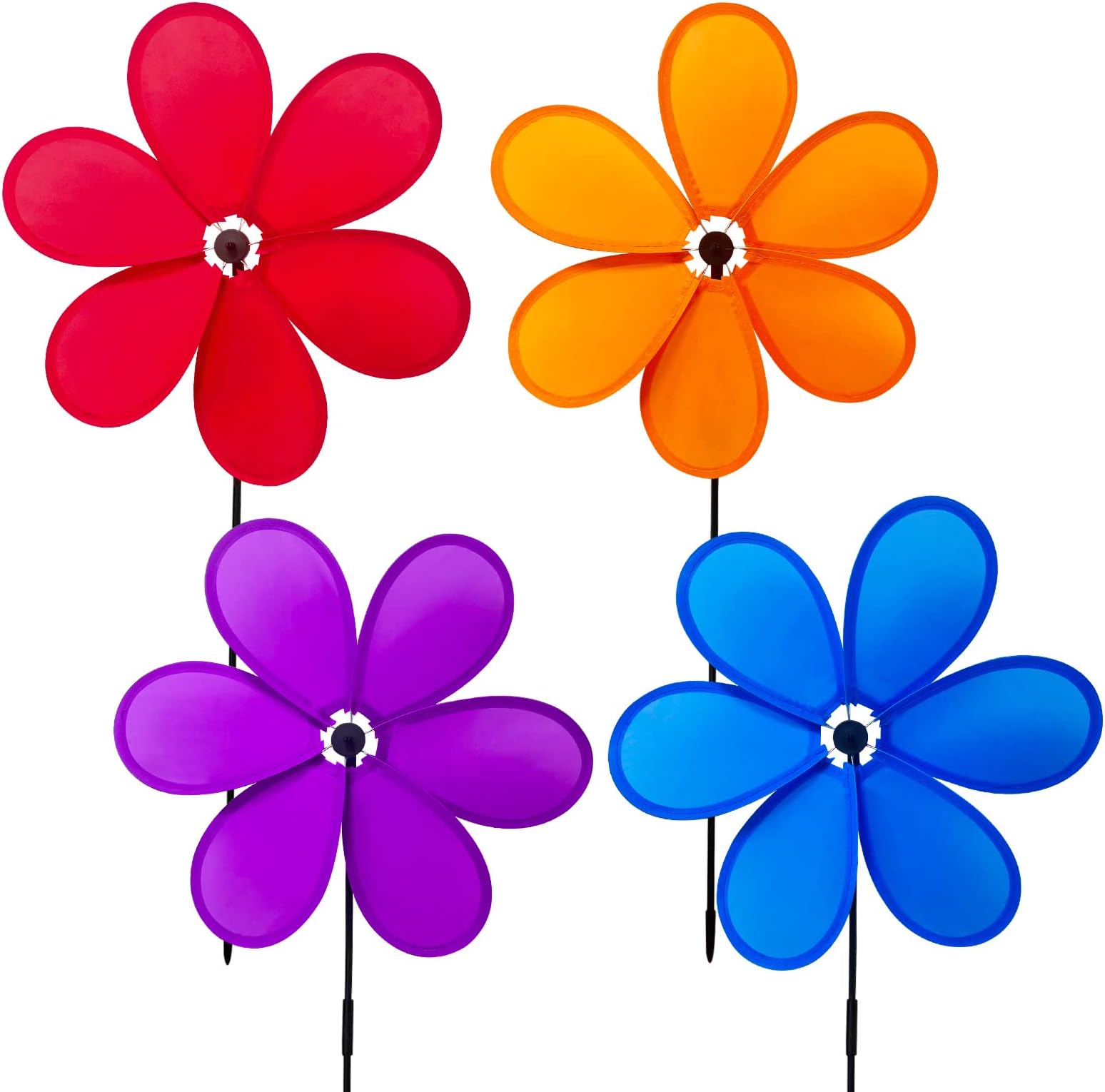 timecity 10.6 inch Wind Spinners Flower Spinners Colorful