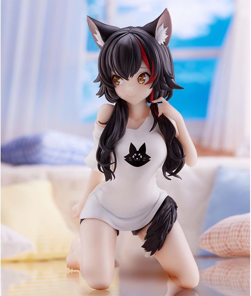 2pcs Ookami Mio Figure Mori Calliope Figure Relax Time Version Anime Figurine Model Desktop Ornament Xmas Gifts