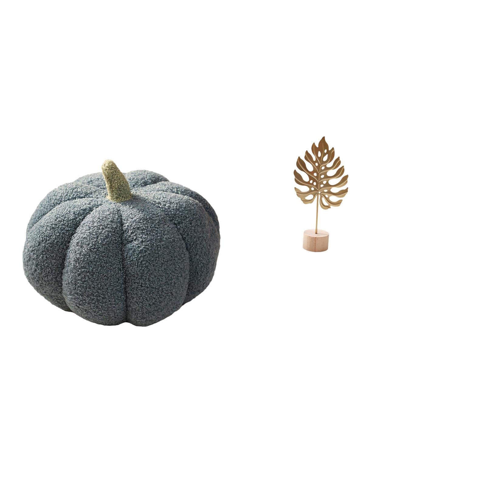 Halloween Pumpkin Pillows Leaf Sculpture Metal Leaf Statue Stuffed Pillow Decoration Plush Decorative Sofa Cushion for Bed Bedroom Room Decor Leaf Shaped Figurine Crafts Nordic Creative Ornament-image-33