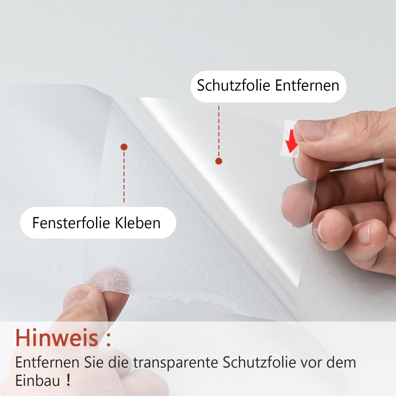 Fensterfolie Blickdicht Milchglasfolie Selbsthaftend Sichtschutzfolie Fenster mit Anti-UV Statische Haftung Privatsphäre Sonnenschutzfolie für Zuhause Büro