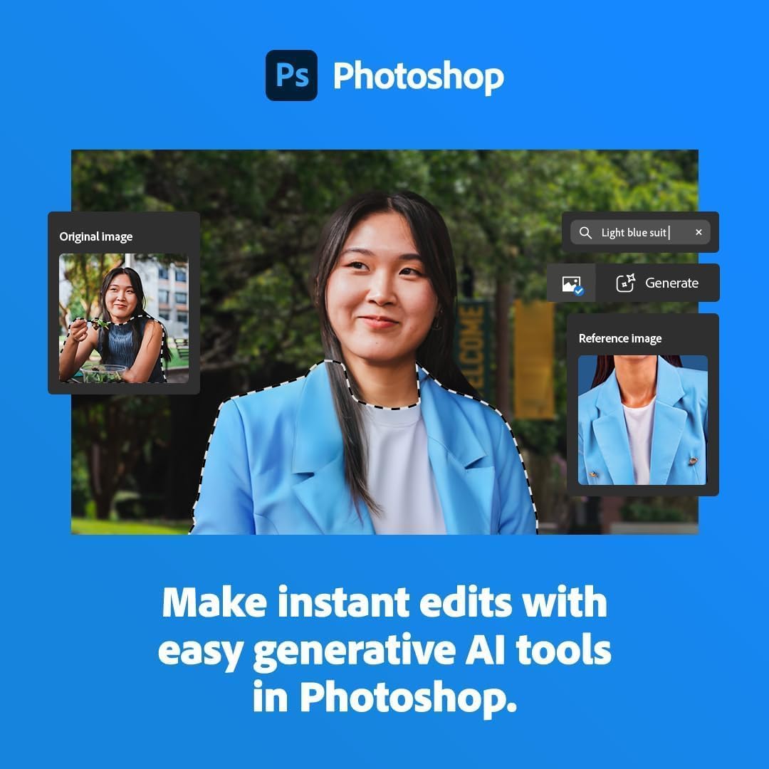 Adobe Creative Cloud Pro Apps Student & Teacher | Graphic Design Software | AI Powered Features | Validation Required | 12-Month Subscription | PC/Mac | Email Delivery 23 61MSk337AFL. SL1080