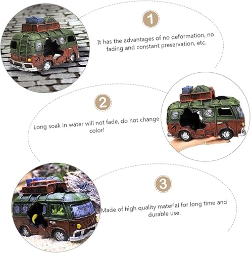 Miniatura 8 de 1 pieza de jarrón de coche Aqua Wreck Decoración de coche Decoración para coche, camarón, escondite, cueva, acuario, escondite, cueva, coche,