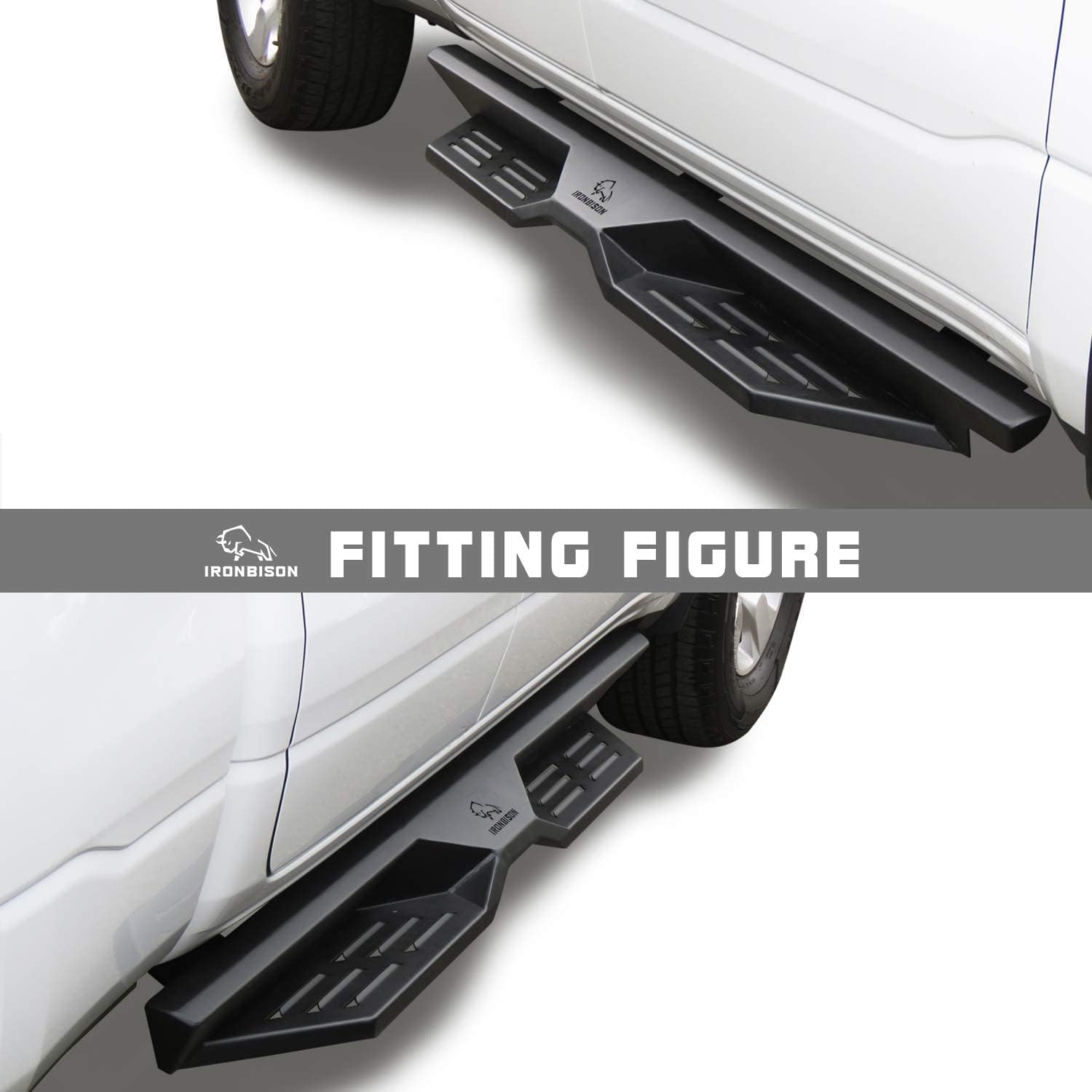 IRONBISON Running Boards Side Steps Compatible with 2019-2026 Dodge RAM 1500 Quad Cab (Exclude 2019-2024 Classic Model) 5” Pickup Truck Drop Steps Nerf Bars Fine Texture Black