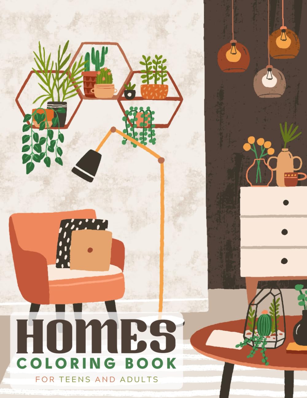 Homes Coloring Book: For Teens and Adults