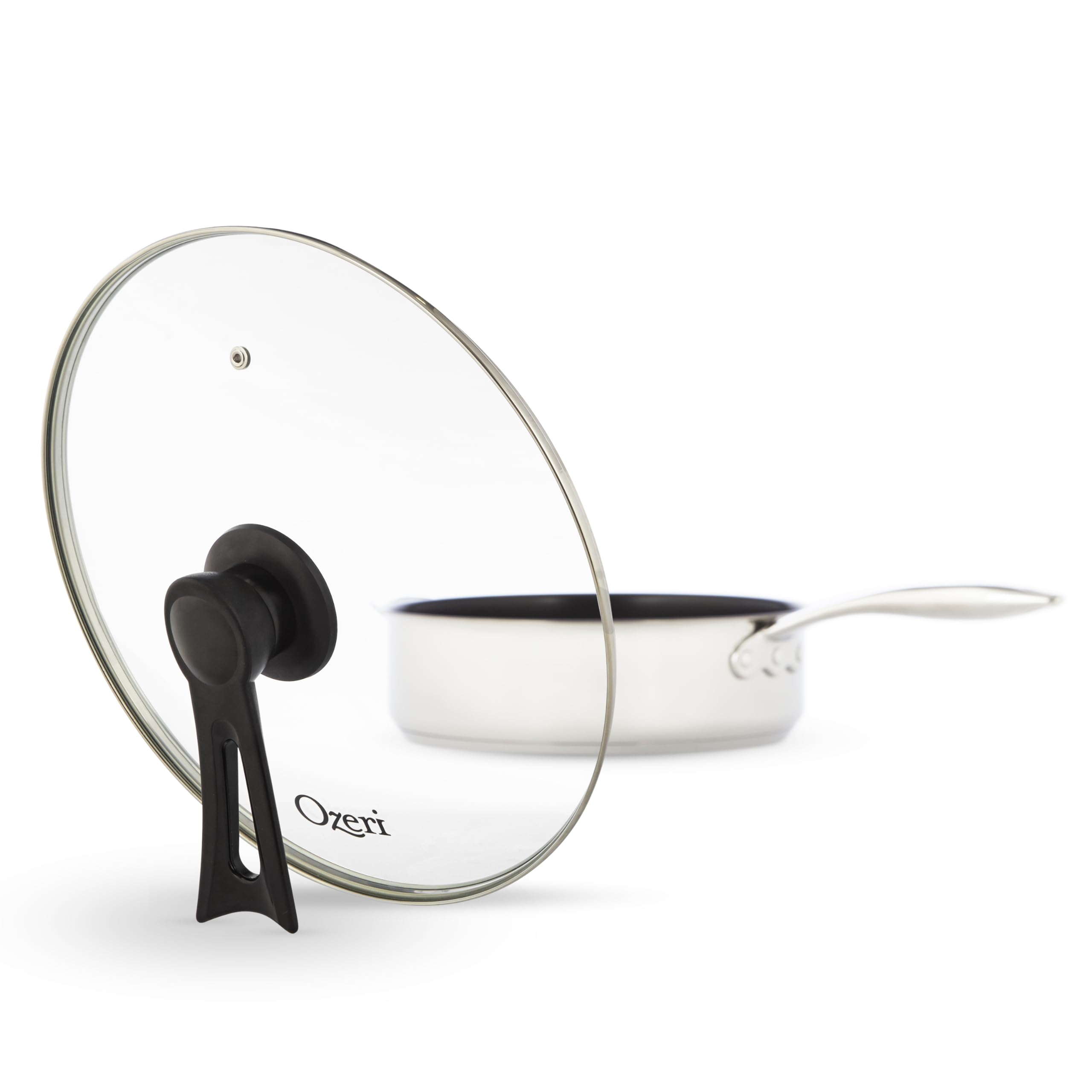 Ozeri ZP2-26GL - Coperchio autoportante in vetro temperato, 10 pezzi, Vetro, Trasparente, 365 cm ca.
