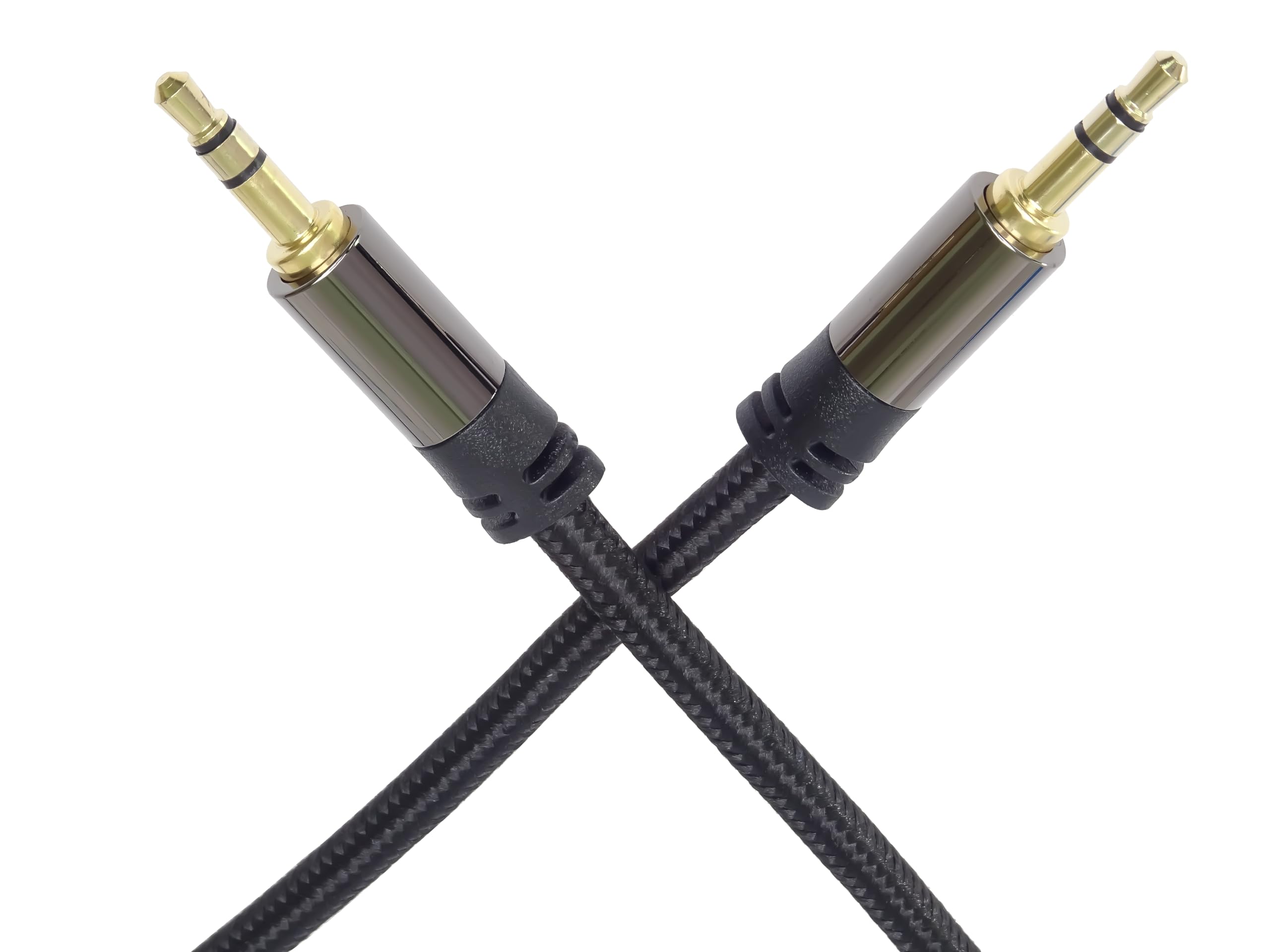 PremiumCord HQ 3.5mm Stereo Jack Cable 3.5mm Jack Male to Male Auxiliary Headphone Audio Connection Cable Shielded Metal Connector Braided M/M 1.5m - Image 3