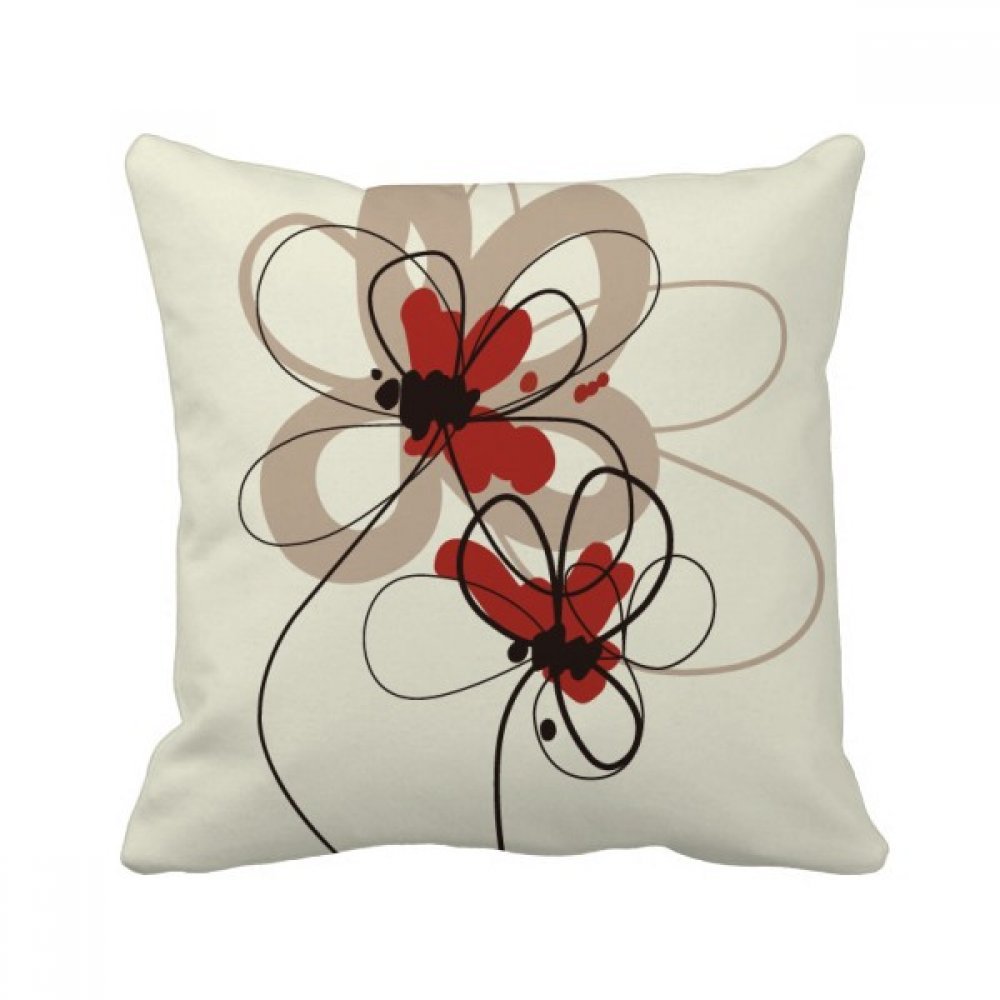 Oreiller de décoration coquelicot avec insert haut de gamme