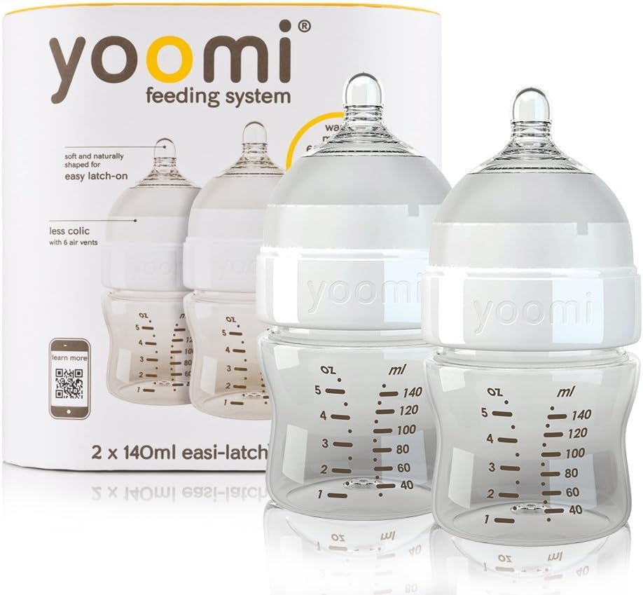 yoomi 5oz/140ml Feeding bottles (Pack Of 2)