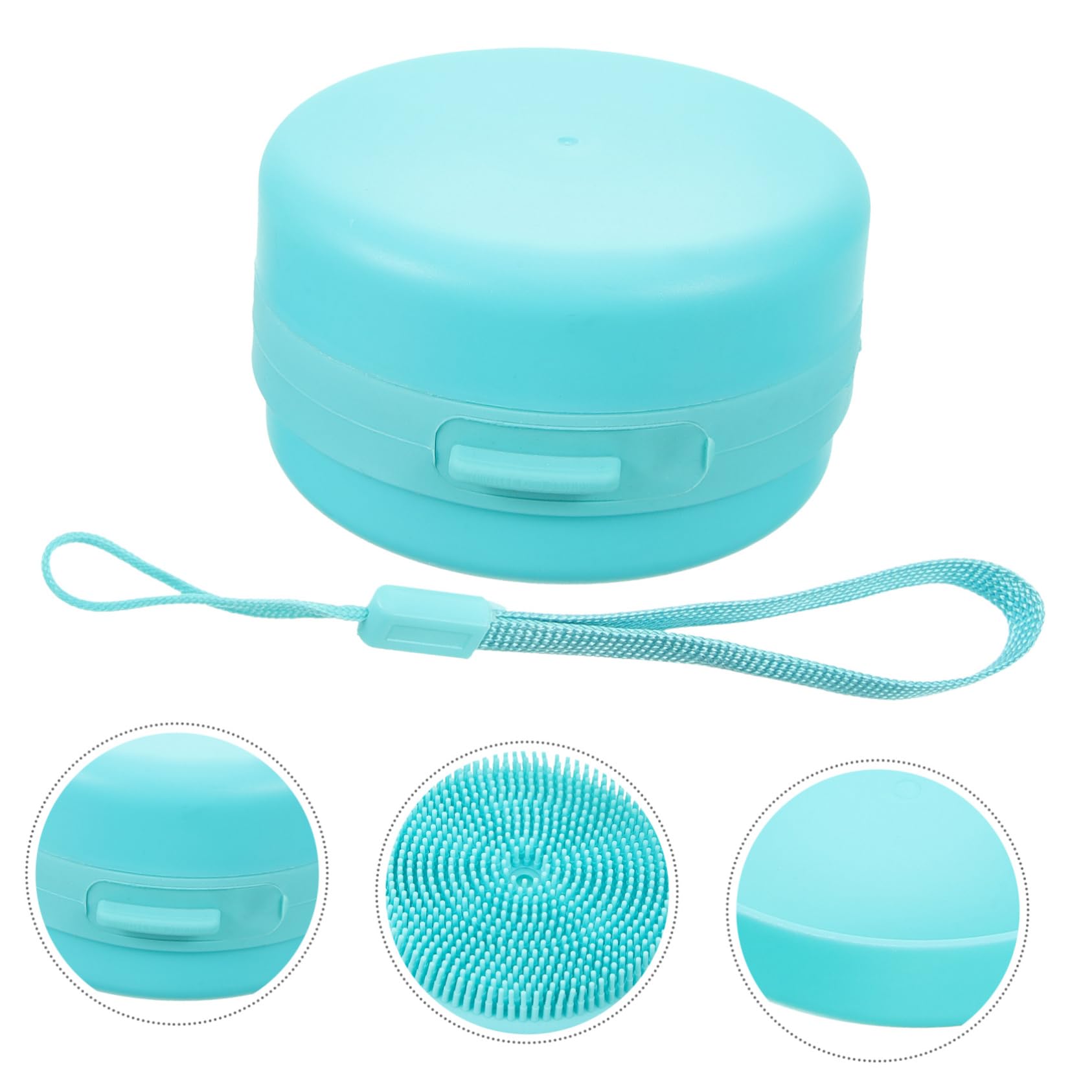 Healeved 4pezzi Spazzola Da Bagno Massaggiante Silicone Con Porta Sapone Scrubber Per Doccia Con Setole Morbide Per Esfoliazione e Massaggio Della Lago