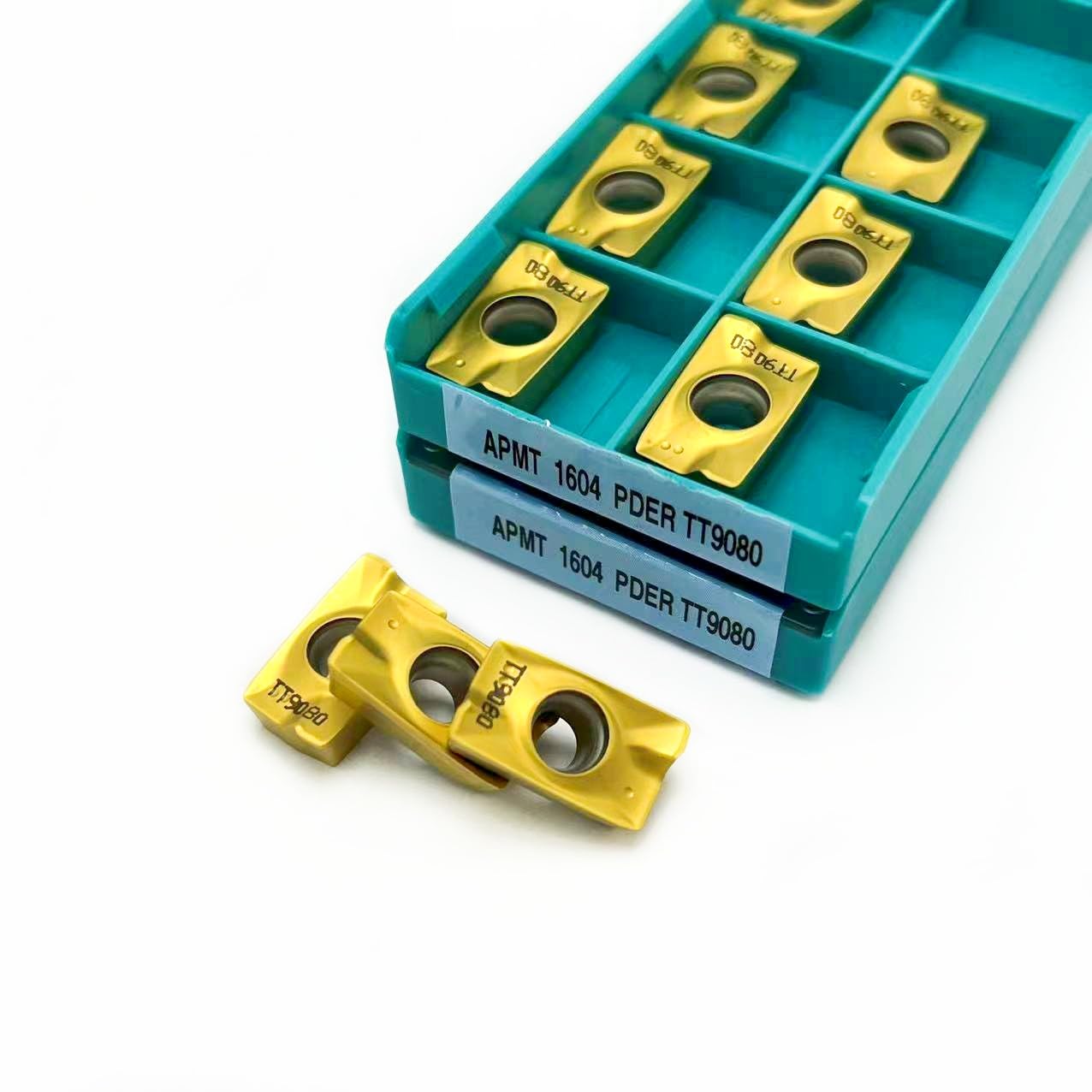 APMT1604 PDER TT9080 CNC Carbide Inserts, Metal Lathe Tools Milling Insert for Professional Steel Processing Tool 10PCS