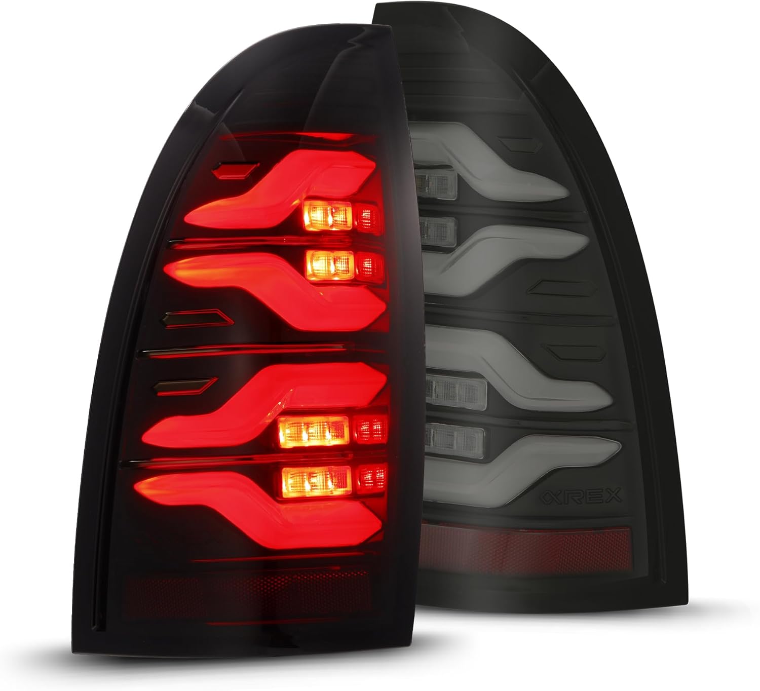 Alpharex 05-15 Tacoma LUXX-Series LED Tail Lights Black 680060