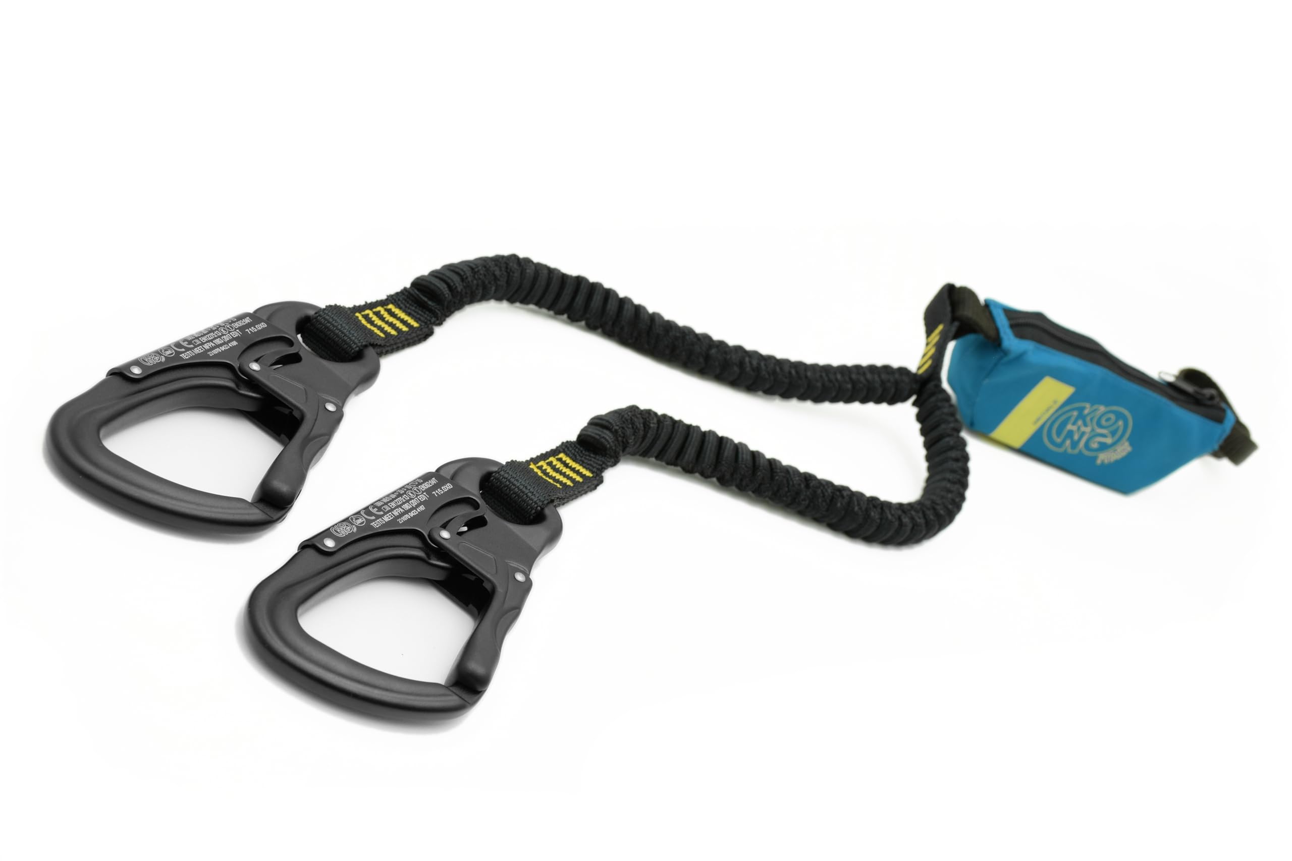 Kong. Medale. Set da Ferrata a Y con fettuccia elastica da 20 mm e connettori Tango a doppia leva di sicurezza.