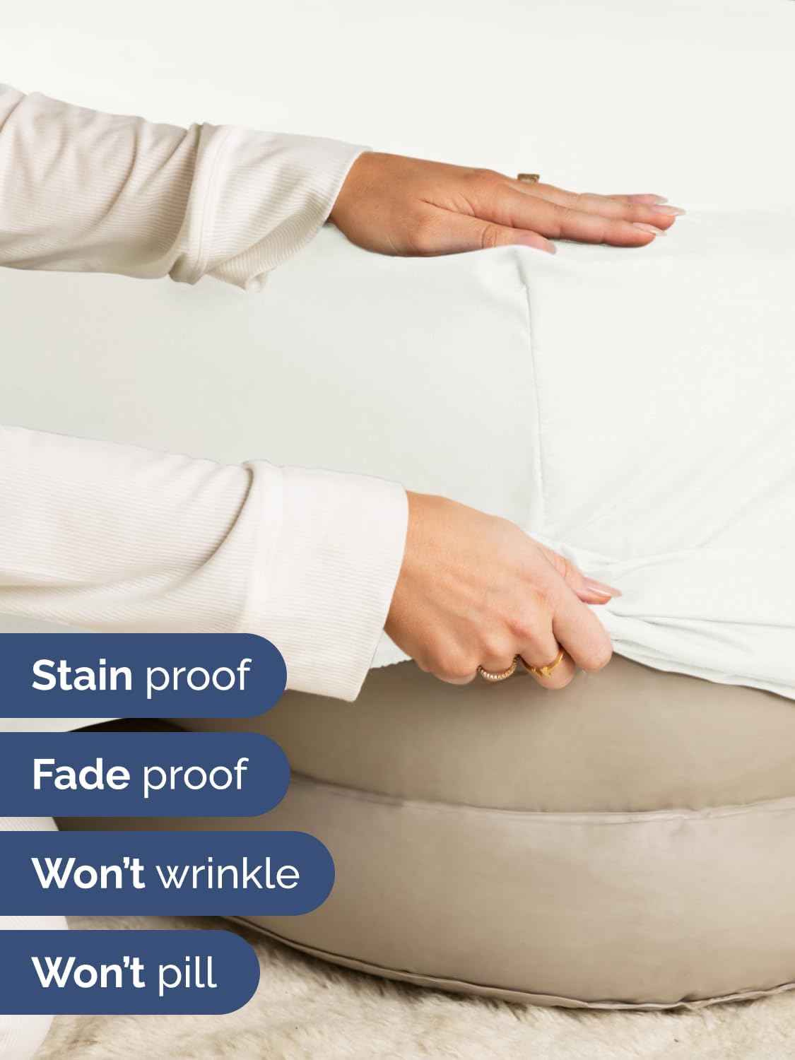 Extra Deep King Fitted Sheet - Hotel Luxury Single Fitted Sheet Only - Easily Fits 18 inch to 24 inch Mattress - Ultra Soft, Wrinkle Free with Extra Deep Pockets - Breathable & Comfy - Antique White