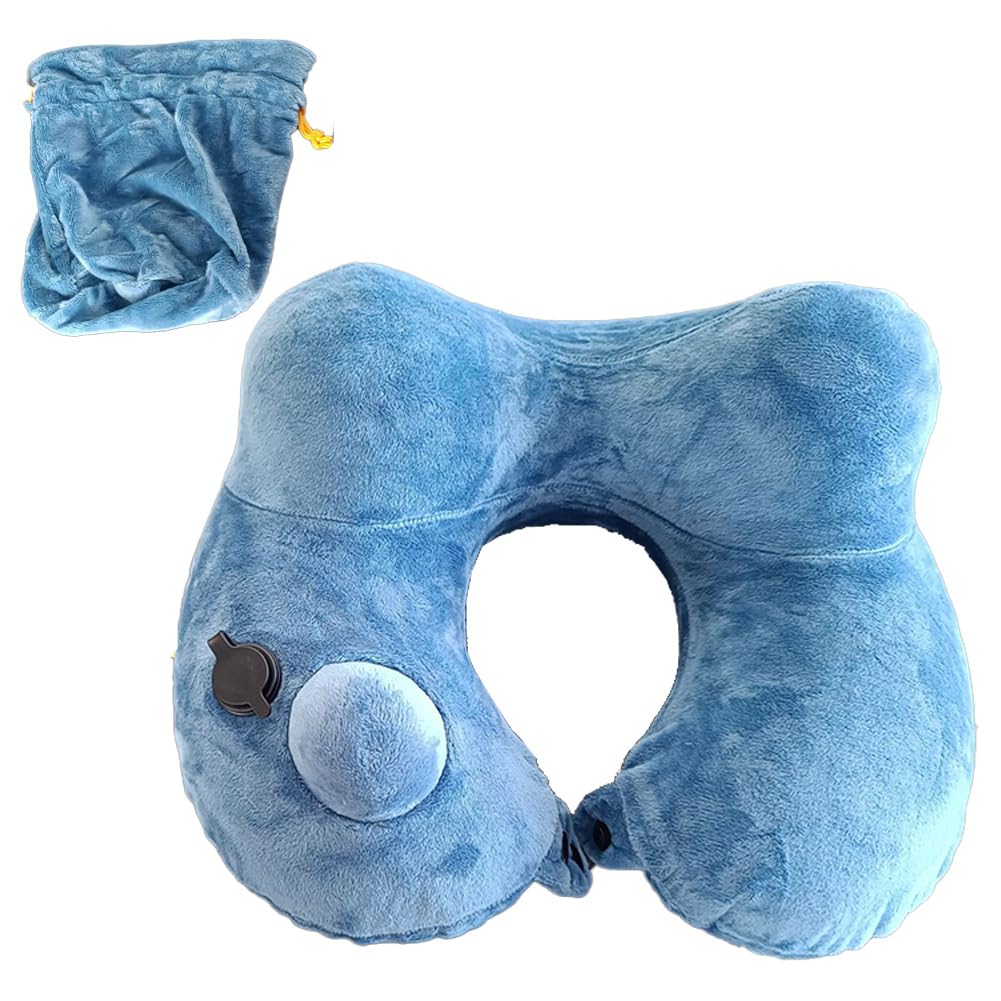 Cuscino Gonfiabile per Il Collo, Cuscino Gonfiabile da Viaggio, Supporto Ergonomico per Il Collo, Cuscino Gonfiabile Regolabile, Cuscino Multifunzionale E Confortevole per Il Collo (B)