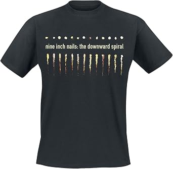 Nine Inch Nails T Shirt The Downward Spiral Band Logo Official Mens Black Size