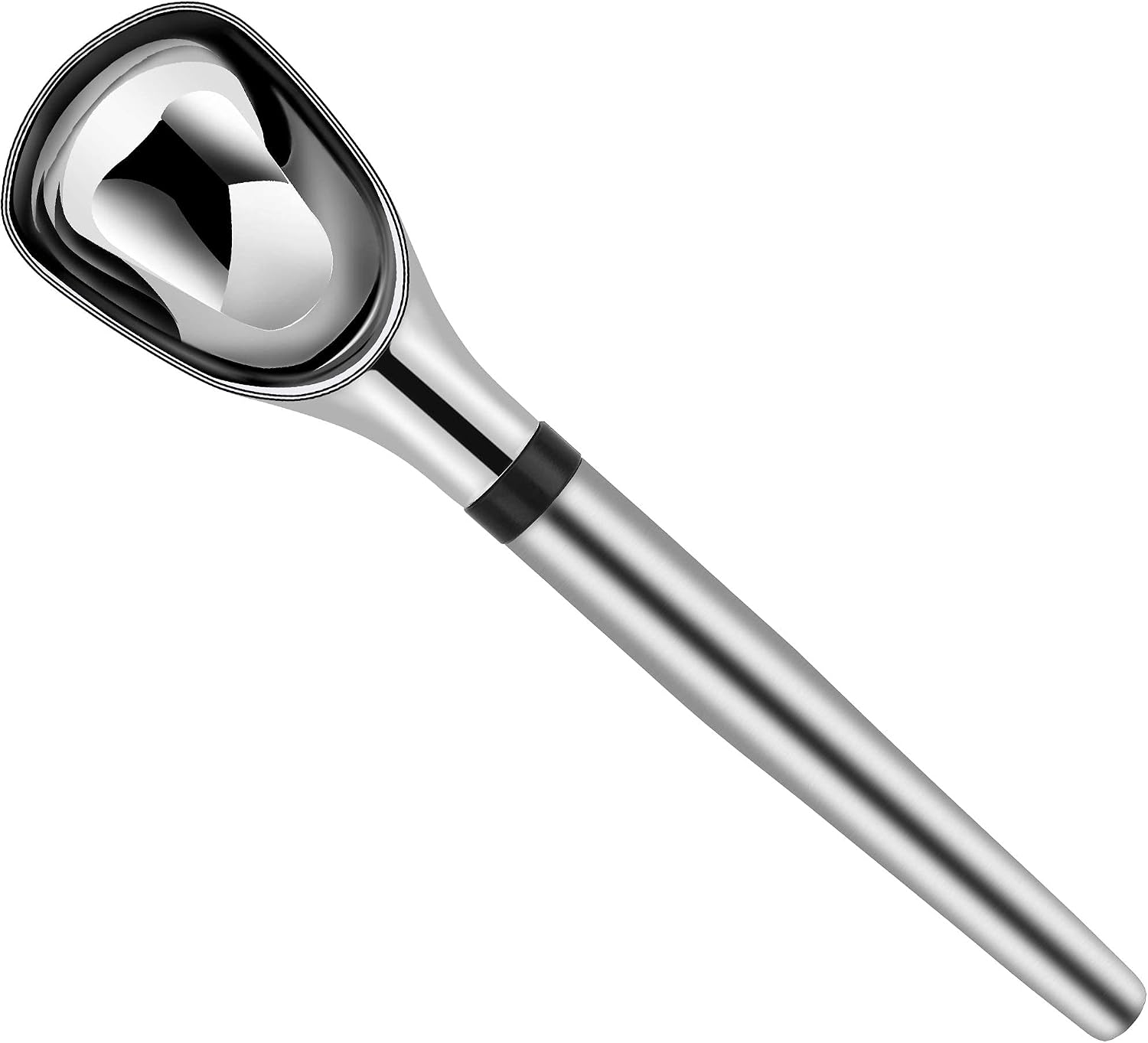 AOWOTO Alloy Stainless Steel Ice Cream Scoop - Ergonomic for Hard Ice Cream - Dishwasher Safe Ice Cream Spade