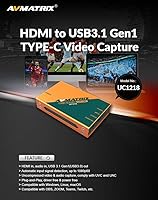 Vista 4 de V2 AVMATRIX UC1218 Tarjeta de captura de video sin comprimir HDMI a USB 3.1 tipo C