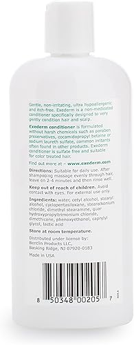 Miniatura 4 de Exederm Acondicionador para eccema y dermatitis seborreica, 8 onzas líquidas, fórmula ultra sensible no irritante, cuidado diario hidratante del